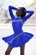 Lade das Bild in den Galerie-Viewer, -Blau Karnevalkleid Faschingkleid Rock&#39;n Roll Showtanzkleid Tanzkleid Tanzmariechen
