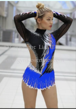 Lade das Bild in den Galerie-Viewer, -Blau Anzug für rhythmische Gymnastik RSG-Anzug  Sportakrobatik
