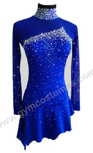 Lade das Bild in den Galerie-Viewer, Blau Schwarz Kürkleid  Eiskunstlaufkleid Tanzkleid Tanzmariechen  Kleid
