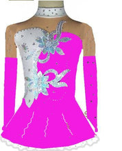Lade das Bild in den Galerie-Viewer, Kopie von Pink Eiskunstlaufkleid Kürkleid Rollkunstlaufen Tanzkleid Tanzmariechen
