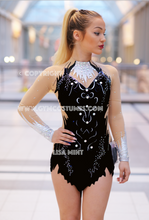 Lade das Bild in den Galerie-Viewer, - Türkis Anzug für rhythmische Gymnastik RSG-Anzug  Sportakrobatik
