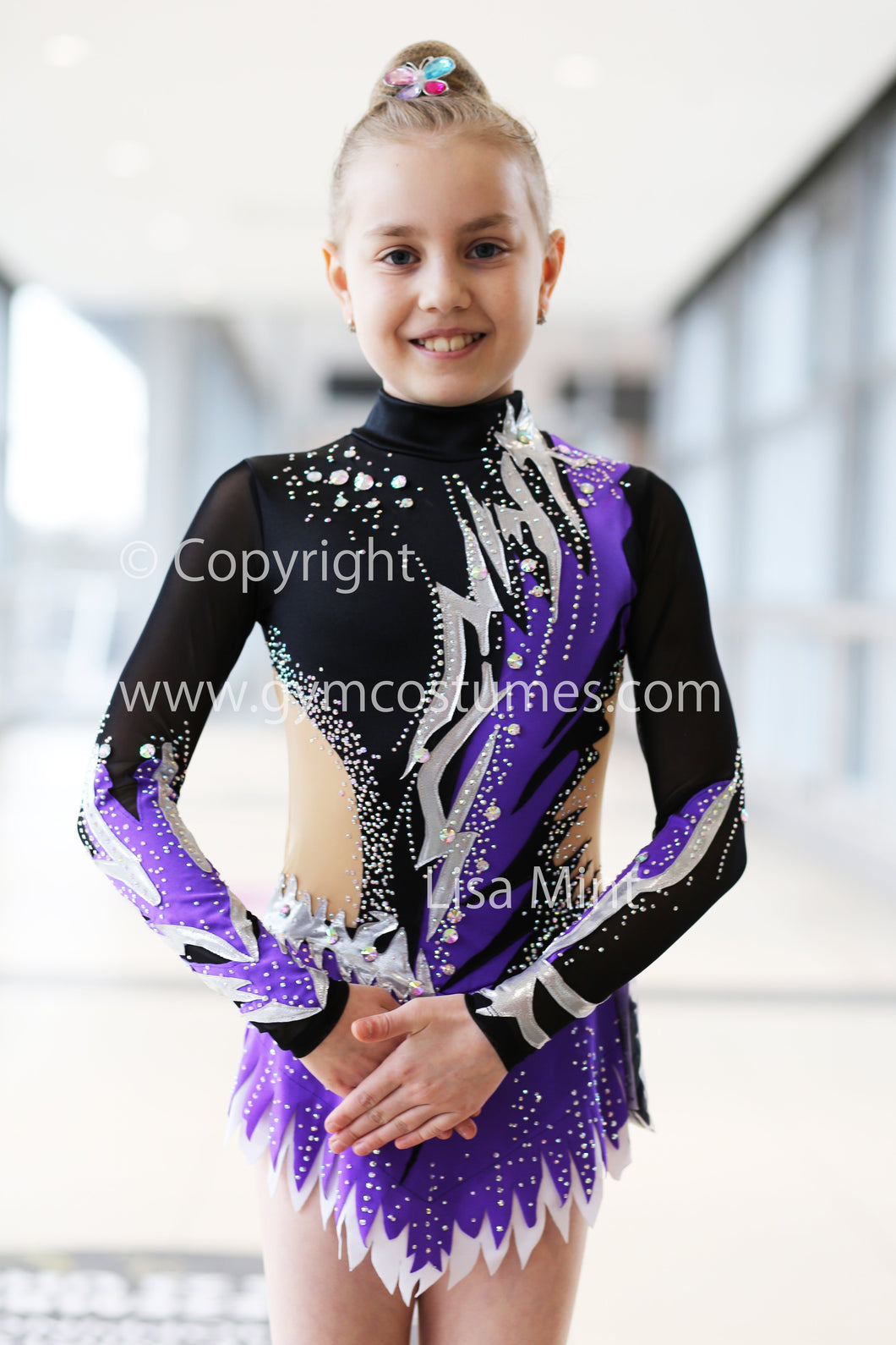 -Lila Anzug für rhythmische Gymnastik RSG-Anzug  Sportakrobatik