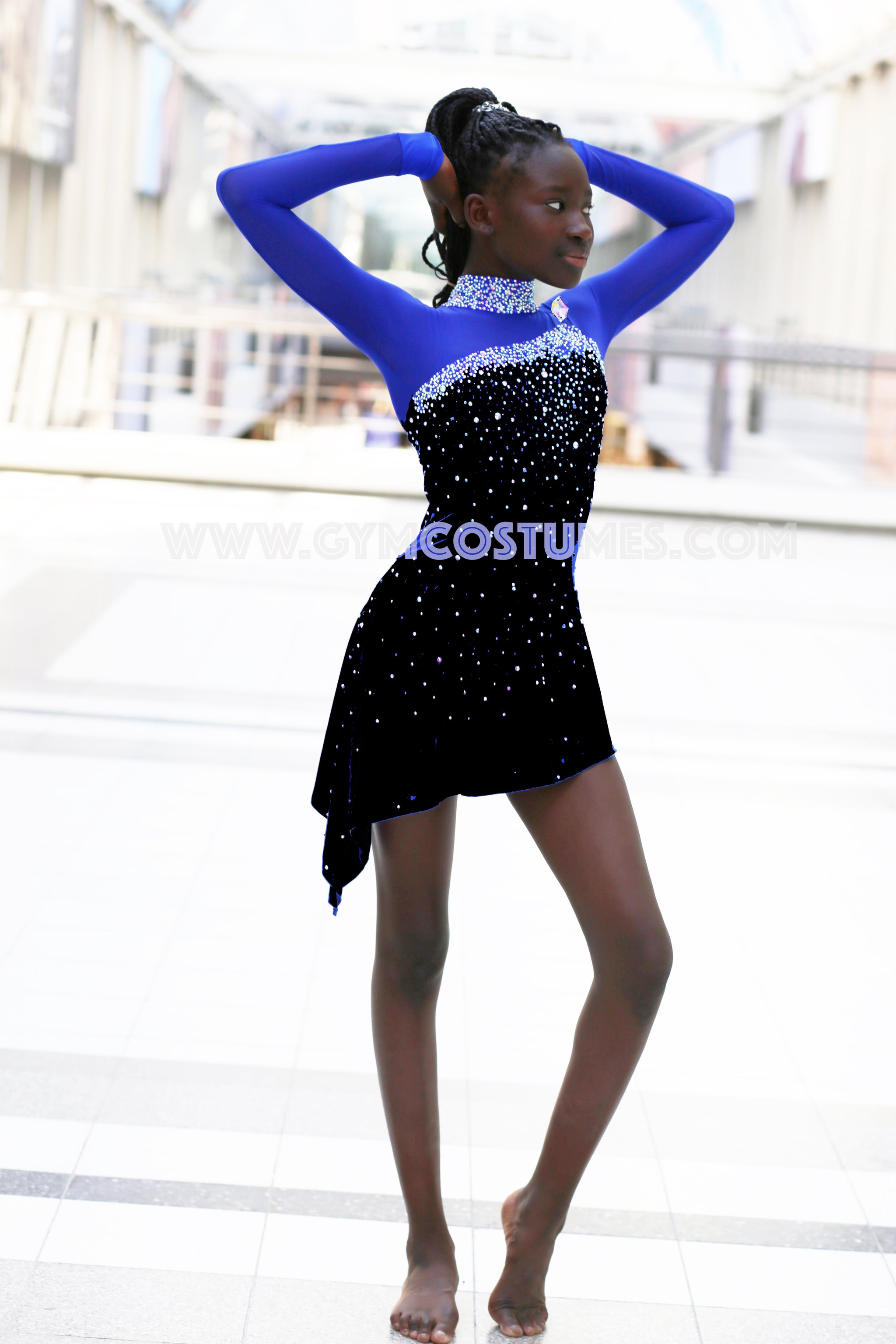 Robe Danse Contemporaine Jhaoyu Avec Strass - Justaucorps Gymnastique Lyrique Élégant Pour Femme