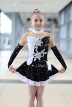 Lade das Bild in den Galerie-Viewer, - Schwarz Kürkleid Eiskunstlaufkleid Karnevalkleid Showtanzkleid Tanzmariechen
