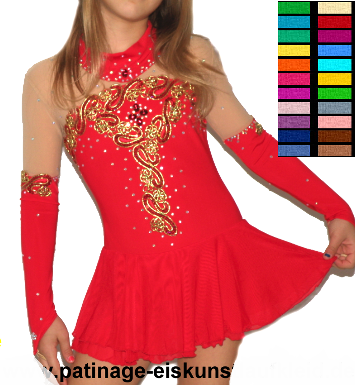 Rot Kürkleid  Eiskunstlaufkleid Tanzkleid Tanzmariechen  Kleid