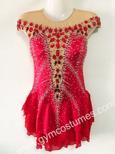 Lade das Bild in den Galerie-Viewer, Schwarz Pink Kürkleid  Eiskunstlaufkleid Tanzkleid Tanzmariechen  Kleid
